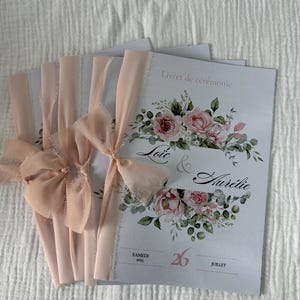 Ceremony booklet - Wedding ceremony booklet - Floral ceremony booklet