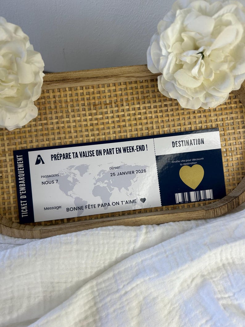 Carte à gratter personnalisée – Ticket d’embarquement, cadeau ou surprise pour toutes vos occasions spéciales ! image 6