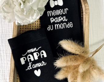 Chaussettes personnalisées papa - Cadeau fête des pères - Cadeau anniversaire papa - Cadeau personnalisé papa