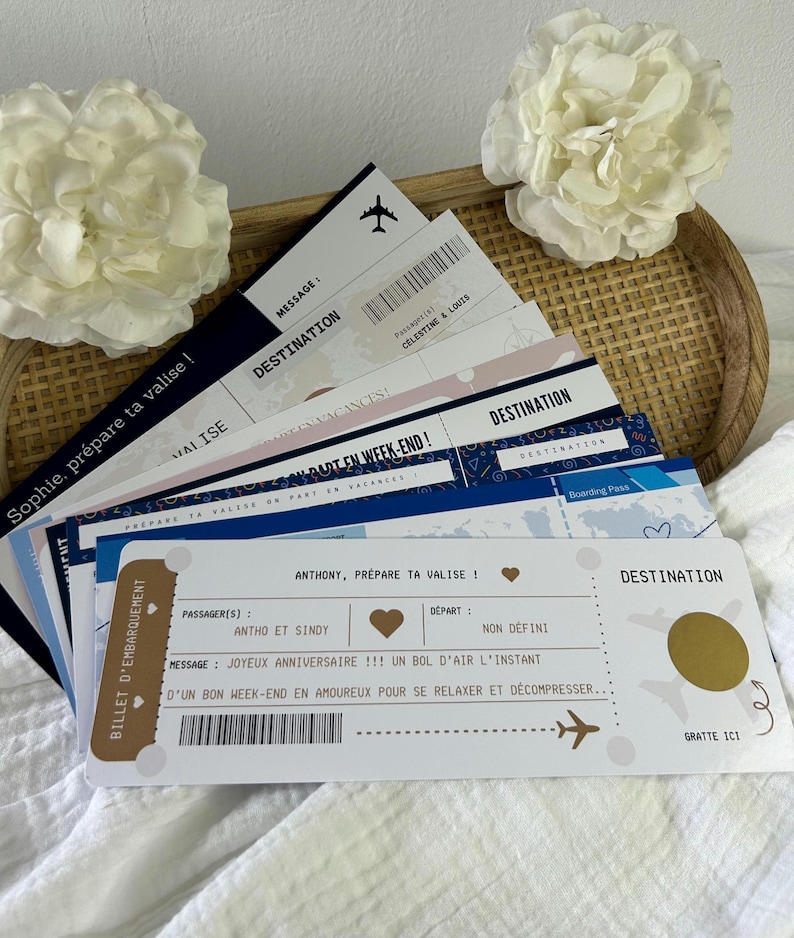 Carte à gratter personnalisée – Ticket d’embarquement, cadeau ou surprise pour toutes vos occasions spéciales ! image 1