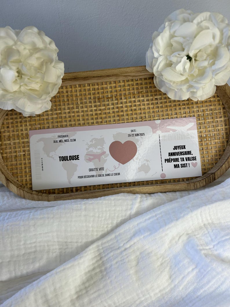 Carte à gratter personnalisée – Ticket d’embarquement, cadeau ou surprise pour toutes vos occasions spéciales ! image 8