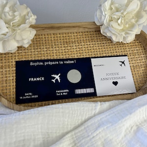 Carte à gratter personnalisée – Ticket d’embarquement, cadeau ou surprise pour toutes vos occasions spéciales ! image 3