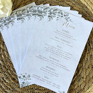Cartel del menú - Menú de boda - Menú
