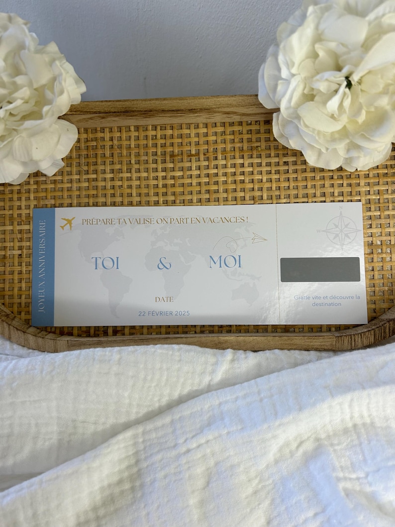 Carte à gratter personnalisée – Ticket d’embarquement, cadeau ou surprise pour toutes vos occasions spéciales ! image 5