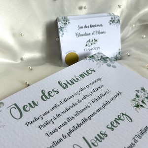 Wedding pairs game – Personalized scratch cards – Original guest entertainment
