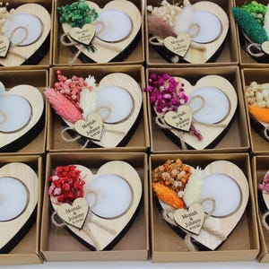 Bulk Wedding Favors for Guests, Rustic Bulk Candle Favors, Bridal Shower Tealight Holders, Thank You Favor, Floral Bulk Wedding Favors