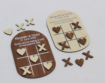 Schütten Sie personalisierte Tischhochzeitsspiele | Einzigartige Gastgeschenke | Ring werfen | Hochzeit-Andenken Geschenk | Hochzeit-Ideen | Herzen & Kreuze