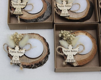 BULK Funeral Favors for Guests, Personalized Funeral Favors Candles With Tag, Memorial Favors,Celebration Of Life Favors, Grief Favors