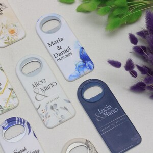Personalized Magnet Bottle Opener Wedding Favor, Custom Engraved Bottle Opener, Wedding Souvenir, Magnet Bottle Opener in Bulk, Wedding Gift