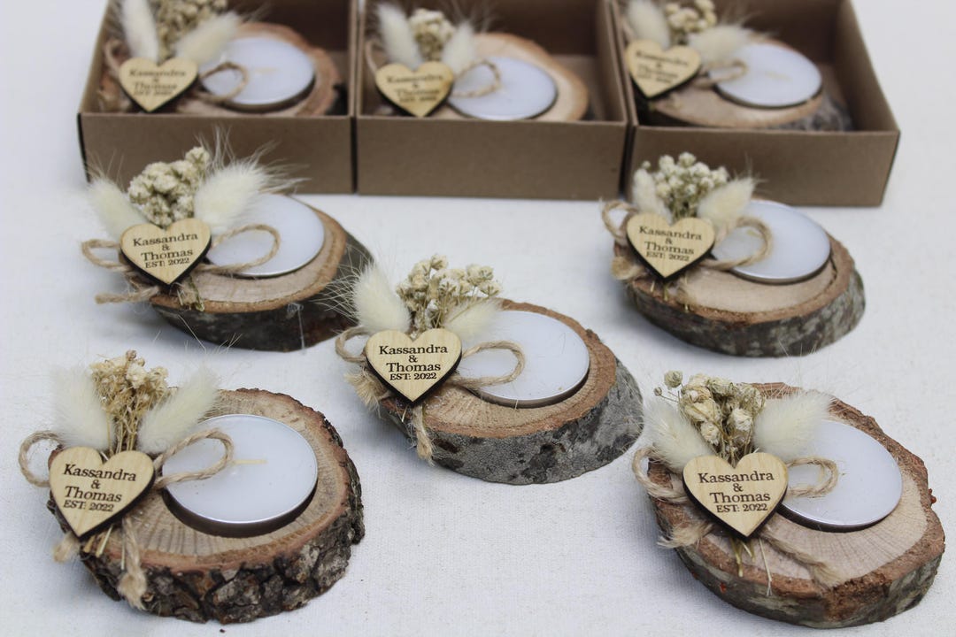 Bulk Wedding Favors for Guests, Rustic Bulk Candle Favors, Bridal ...