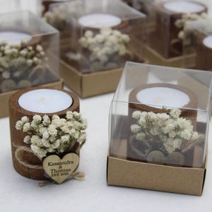 Personalized Candle Wedding Favors for Guest in Bulk, Rustic Wedding Favors, Bridal Shower Favors, Wedding Party Favors, Quinceanera Favors