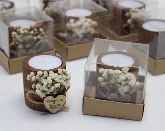 Personalized Candle Wedding Favors for Guest in Bulk, Rustic Wedding Favors, Bridal Shower Favors, Wedding Party Favors, Quinceanera Favors