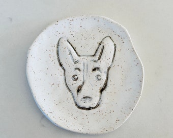 Australian cattle dog gifts, ceramic plate with blue heeler, cattle dog, trinket dish, appetizer plate, soap dish