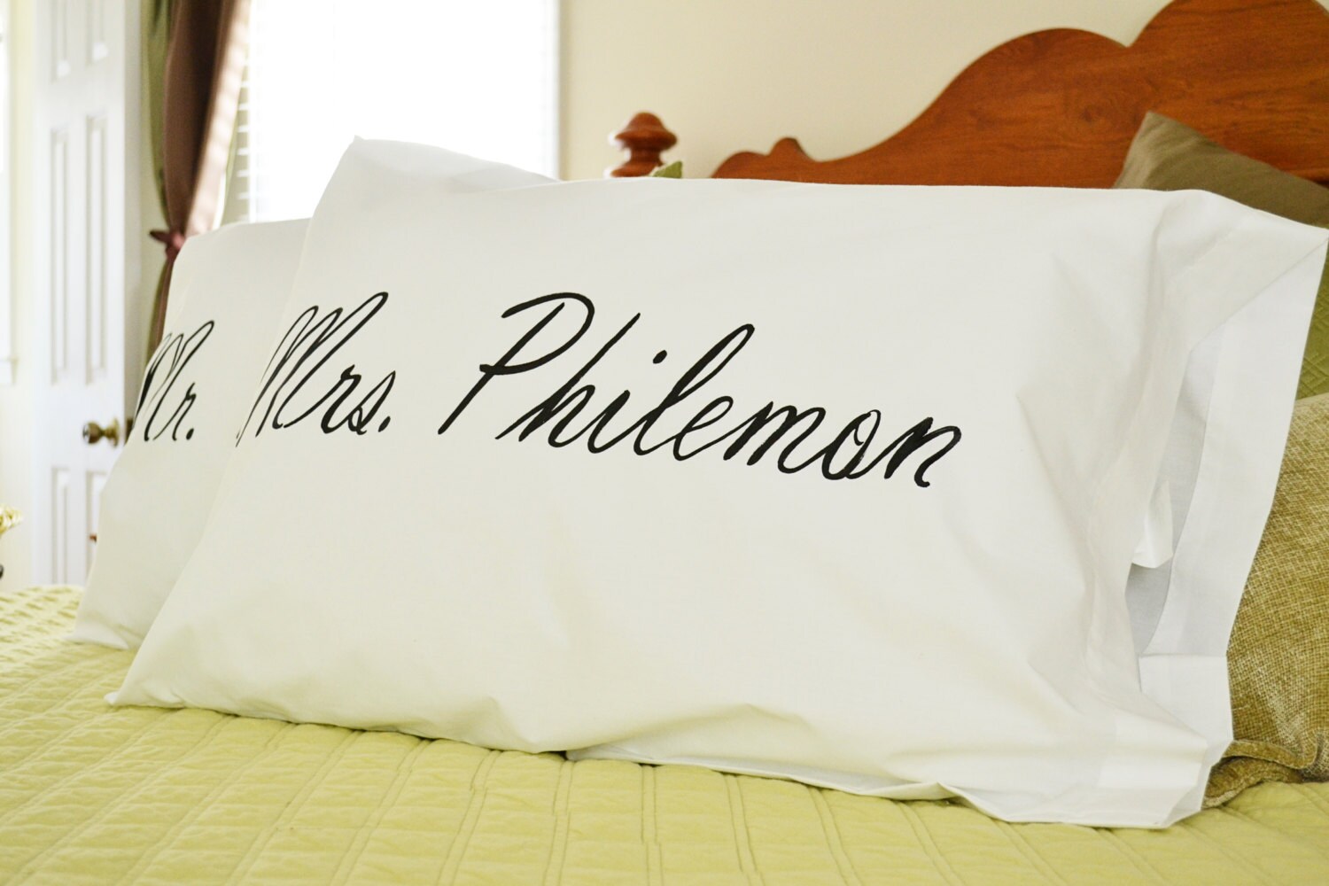 Personalized pillow cases for bridal shower gift Etsy