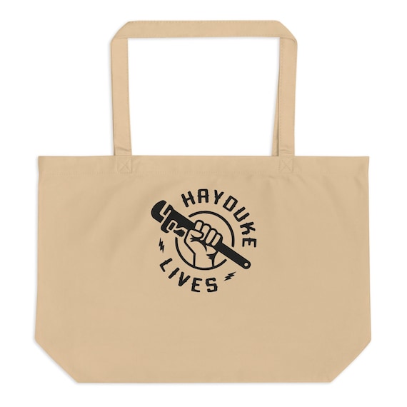 Hayduke Lives, Large Organic Cotton Tote Bag, Monkey Wrench Gang Public Land Defense