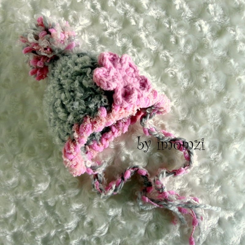 New Baby Girl Winter Cap In Pink Color With Pink Bow For 0-2 Years In Jersey stuff on Sale Price main image 0