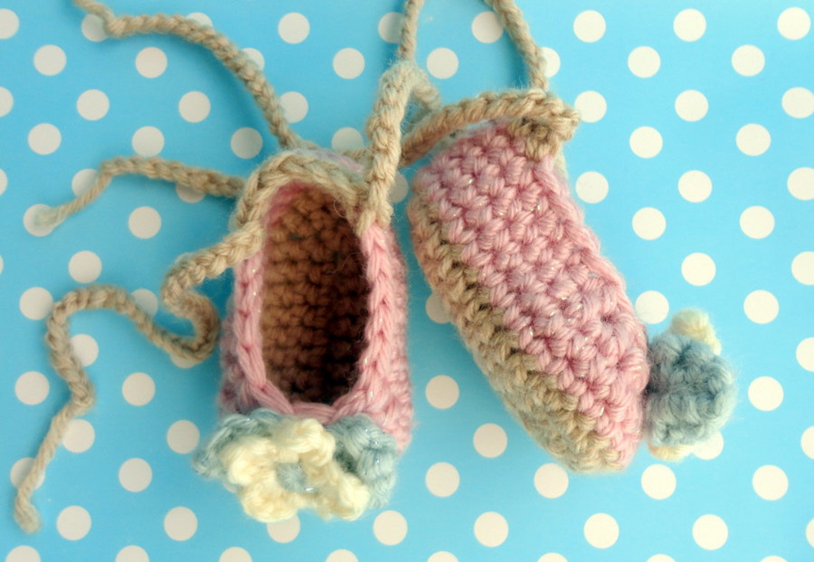 pink crochet ballet flats for pre-walker babies, twin baby keepsake gift booties, adorable present to parents to be, baby shower