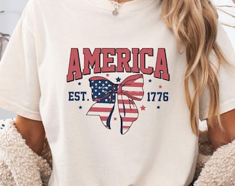 Comfort Colors America 1776 Shirt, Patriotic USA Tee