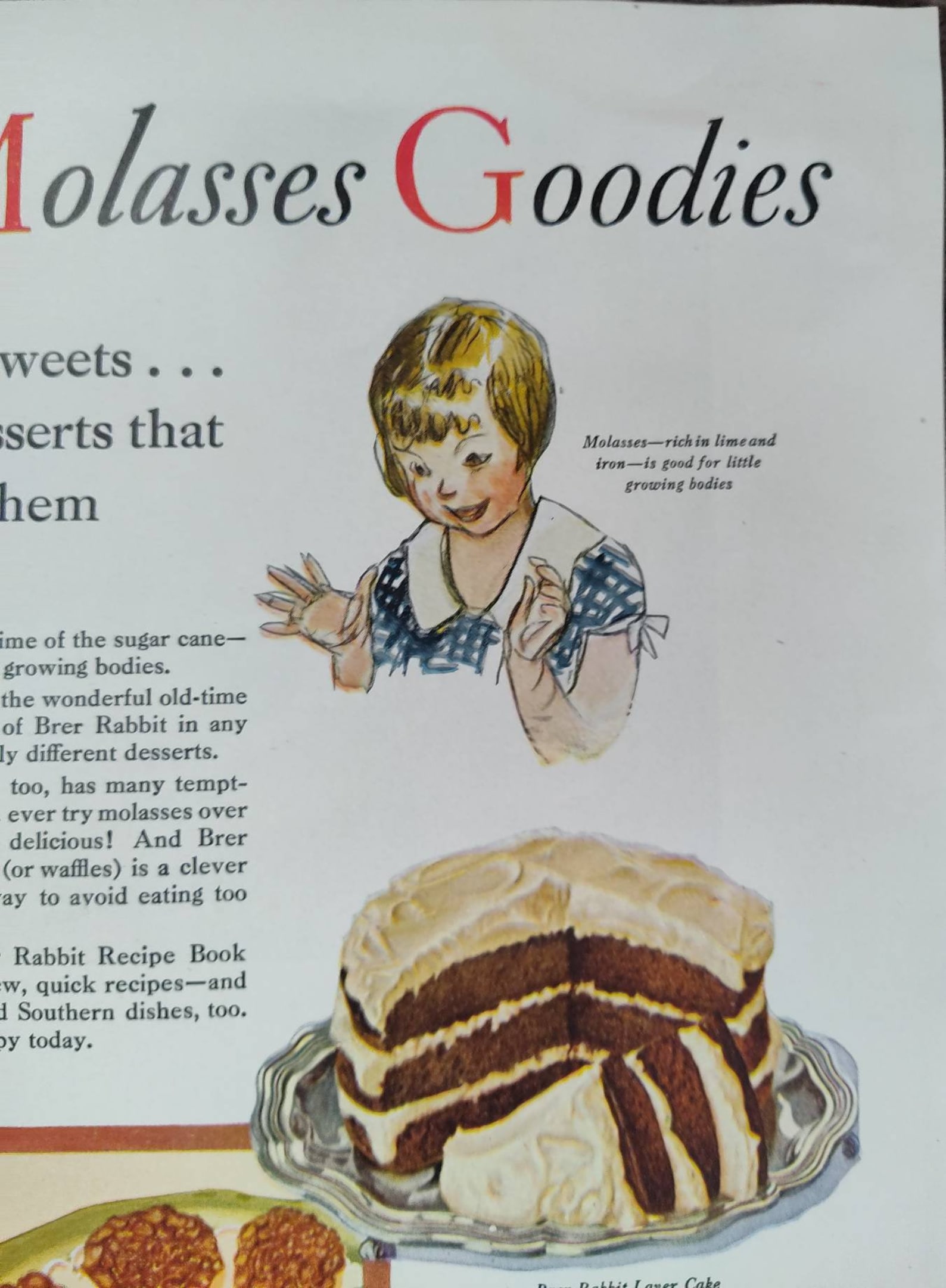 Vintage Ad - Brer Rabbit Molasses 1927 - Recipe for Lace Molasses ...