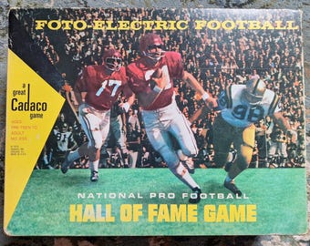 Vintage 1970 Cadaco Foto-Electric Football Game National Football Hall of Fame - Complete and Tested, NFL