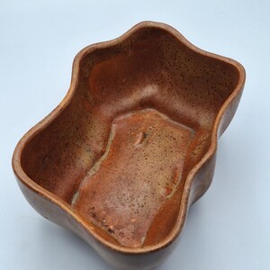 Vintage UPCO Ungemach Pottery Planter, Reddish Brown Speckled and Drip Glaze, Roseville OH, ca. 1950-1970s, Rare Unusual Shape