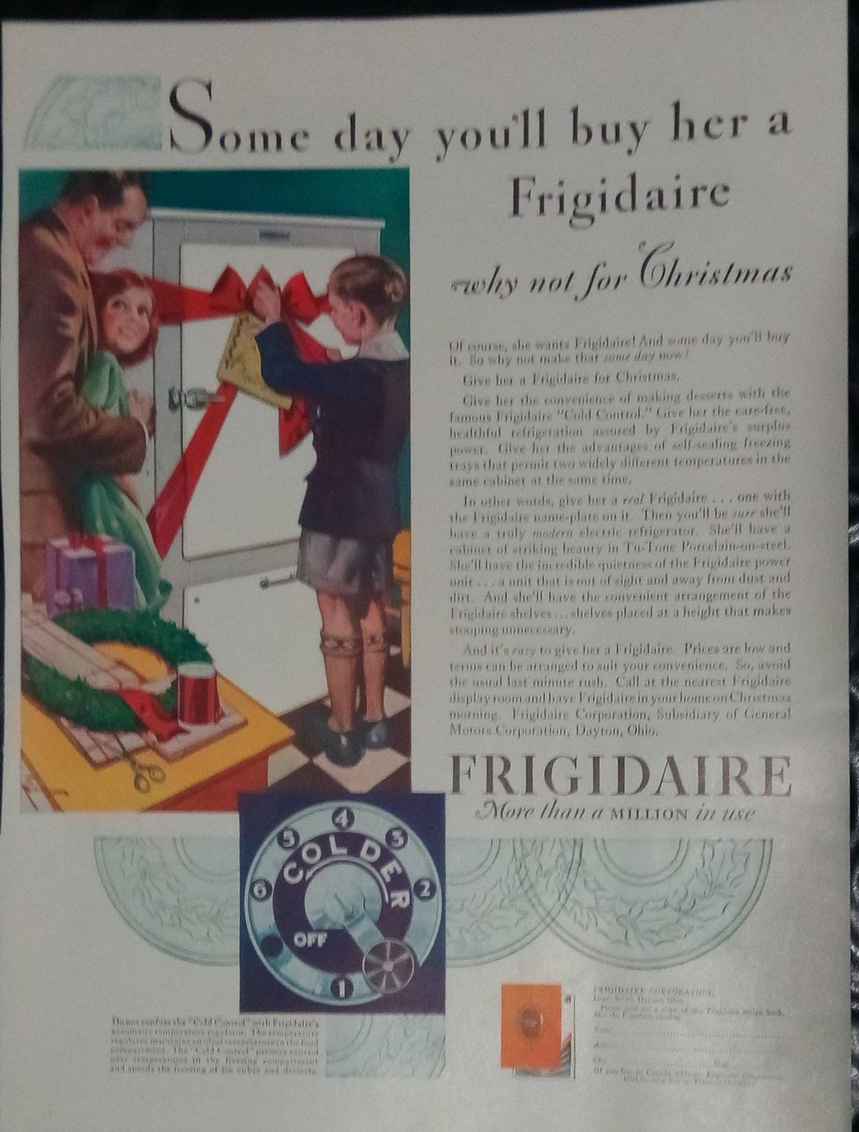 1920's Vintage Frigidaire Refrigerator Ad Husband buys Etsy