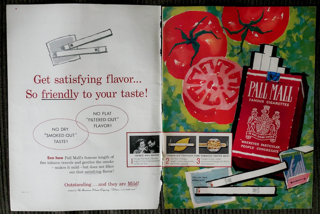 Vintage 1959 Ad Pall Mall Cigarettes - American Tobacco Company - 