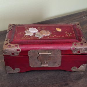 thumbnail interactive-video image 1 of 4 Pieces Chinese Style Brass Corner Protectors For Cabinets, Trunks, Jewelry Boxes & Chests – 0.98x0.98 Inch, Antique Hardware 1 of 5