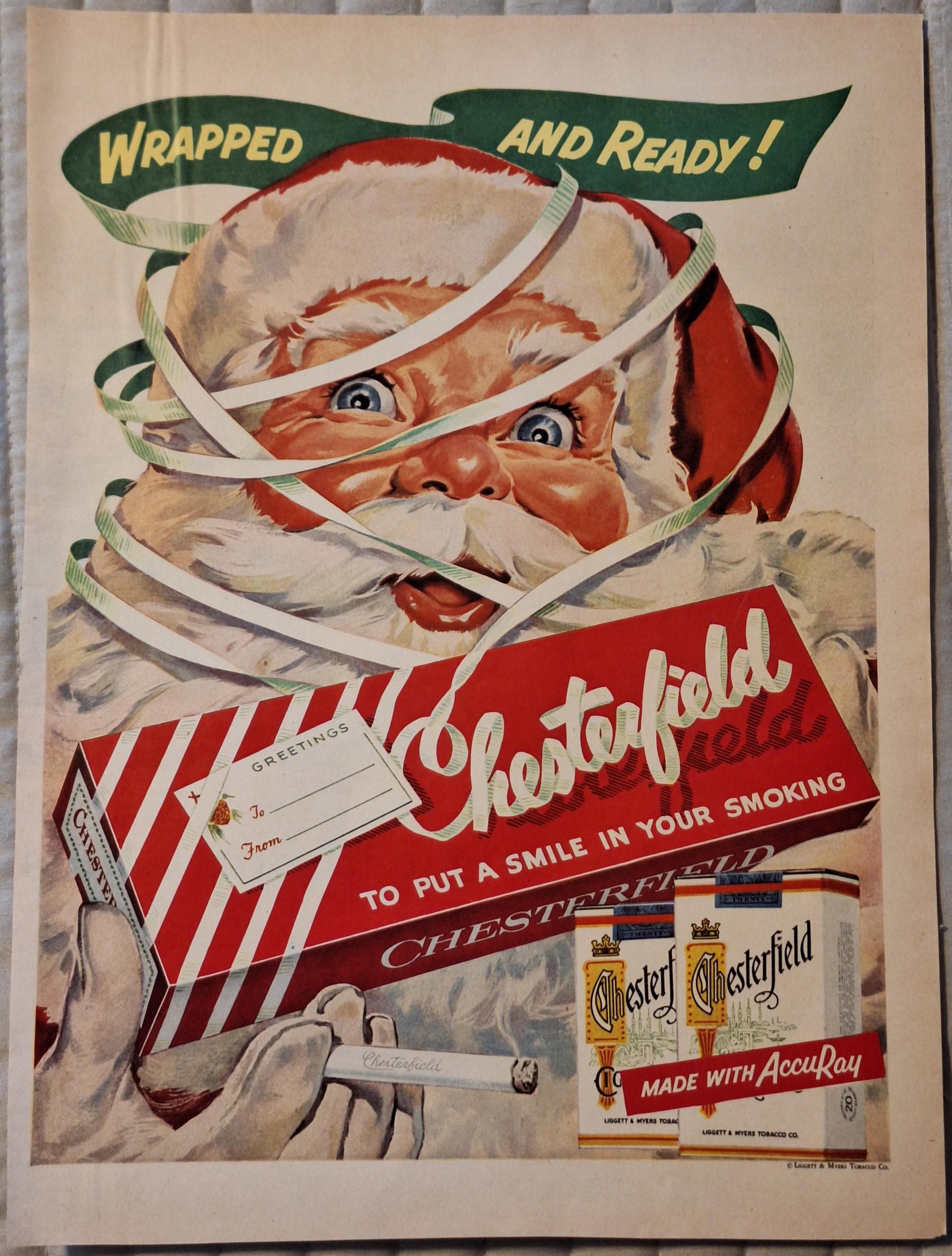 Santa Cigarette Ad