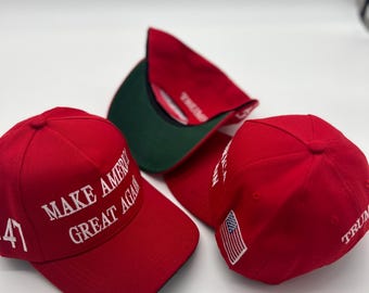 Red MAGA Make America Great Again 45-47 Embroidered Hat