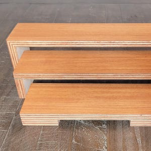 Nesting Display Risers, Mahogany Table Stands, Set of 3 Nesting Risers, Retail Display Stands, Jewelry Riser Set, Handmade Nesting Shelves