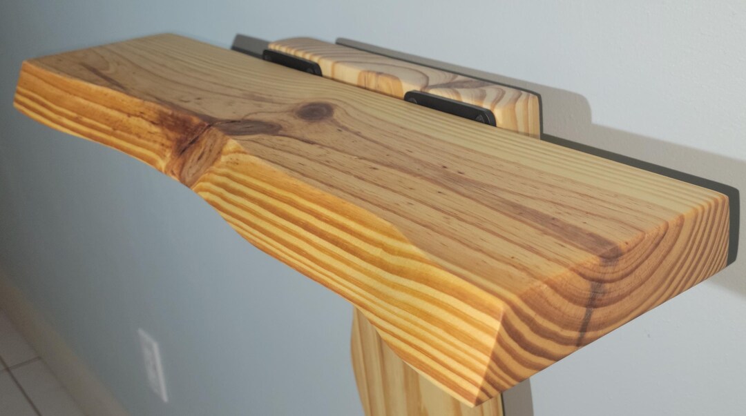 Hand Crafted Live Edge Wood Shelving, Farmhouse Bookshelf, Rustic Wood ...