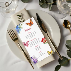 Plantilla de menú de Pascua, Brunch de Pascua, Menú de cena, Desayuno de Pascua, Mesa de Pascua, Decoraciones de Pascua, Plantilla editable, Menú imprimible