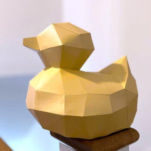 DIY Rubber Duck papercraft sculpture,Easter duck pattern,Nursery decor,Babyshower decor,Printable templates,Papercraft templates
