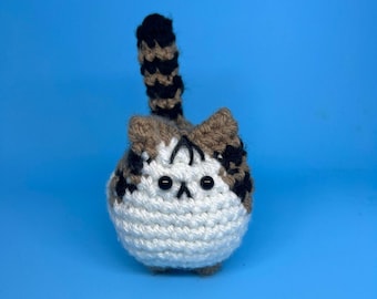 Patrón de ganchillo de gato calicó regordete sin coser, patrón de amigurumi de gatito lindo, patrón de ganchillo de gatito de peluche, gatito sin coser 04
