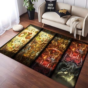 Zelda Legend Rug, Gaming Area Rug, Zelda Game Rug, Gamer Gifts, Game Room Rug, Home Decor Rug, Gamer Room Decor, Non-Slip Rug, Modern Rug