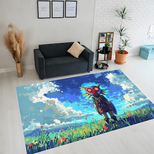 Zelda Legend Rug, Gaming Area Rug, Zelda Game Rug, Gamer Gifts, Game Room Rug, Home Decor Rug, Gamer Room Decor, Non-Slip Rug, Modern Rug
