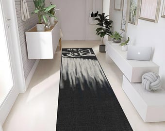 Alfombra de pasillo de Star Wars, alfombra de Darth Vader, alfombra para pasillo, alfombra de pasillo, alfombra antideslizante, regalo de Star Wars, decoración de suelo de Star Wars, alfombra para sala de juegos, alfombra de pasillo negra