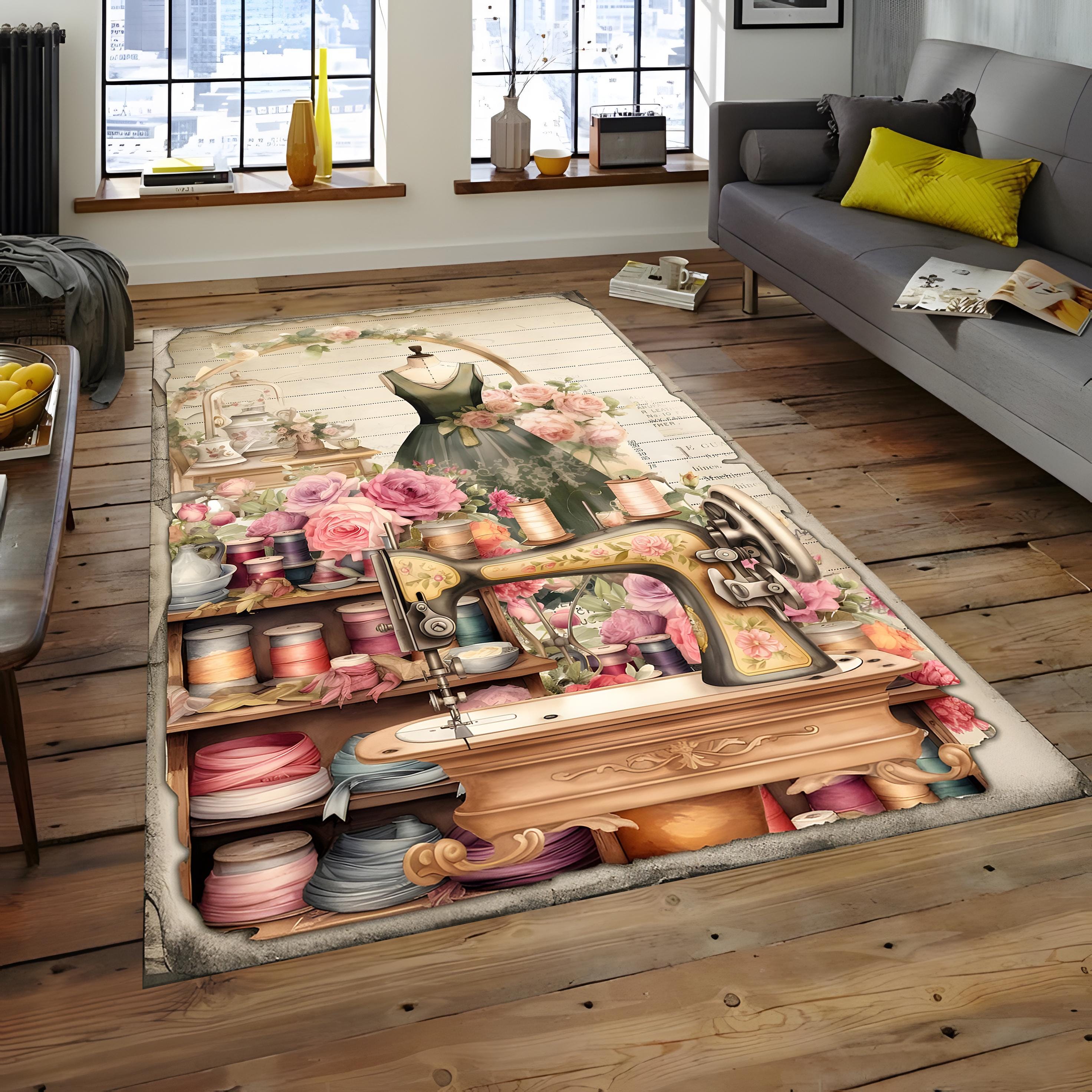 Sewing Machine Rug Pattern Sewing, Sewing Pattern Rug,sewing Material Patterns,hand Made, for ...