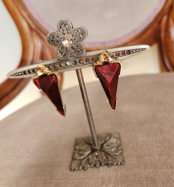 Kendra Scott Raspberry Labradorite Statement Earr… - image 4