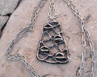 Vintage Brutalist Pendant / Necklace, In the style of Gilles Guy Vidal or Robert Larin