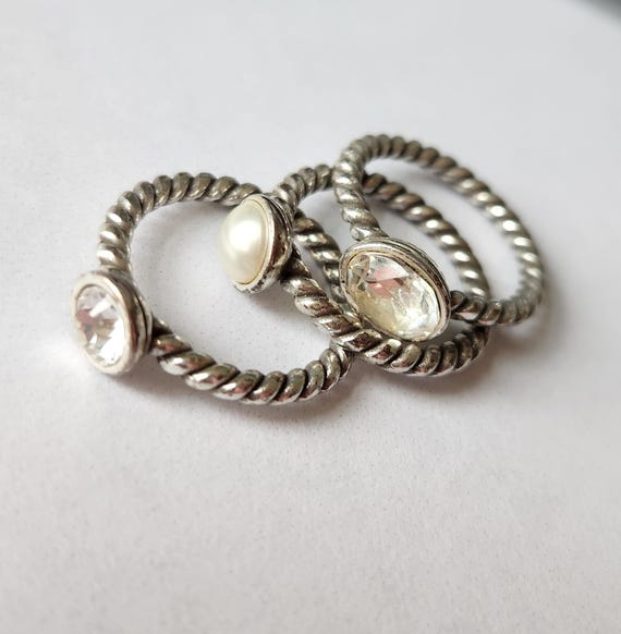 Retired Brighton Monte Carlo Stackable Rings - Se… - image 1