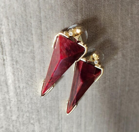 Kendra Scott Raspberry Labradorite Statement Earr… - image 1