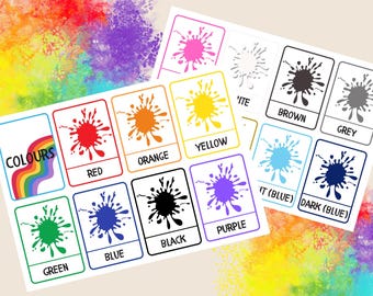 Colours Flashcards, ESL, Cambridge Materials, Classroom Materials