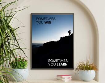 Motivational Classroom Poster, 'Sometimes You Win'