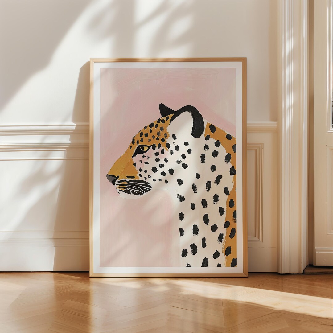 Cheetah Art Print | Leopard Poster Print | Leopard Safari Wall Art ...