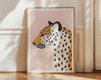 Cheetah Art Print: Scandinavian Nursery Decor (Digital Download)