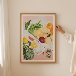 Italian Grocery Print: Mediterranean Kitchen Still Life (Digital Download