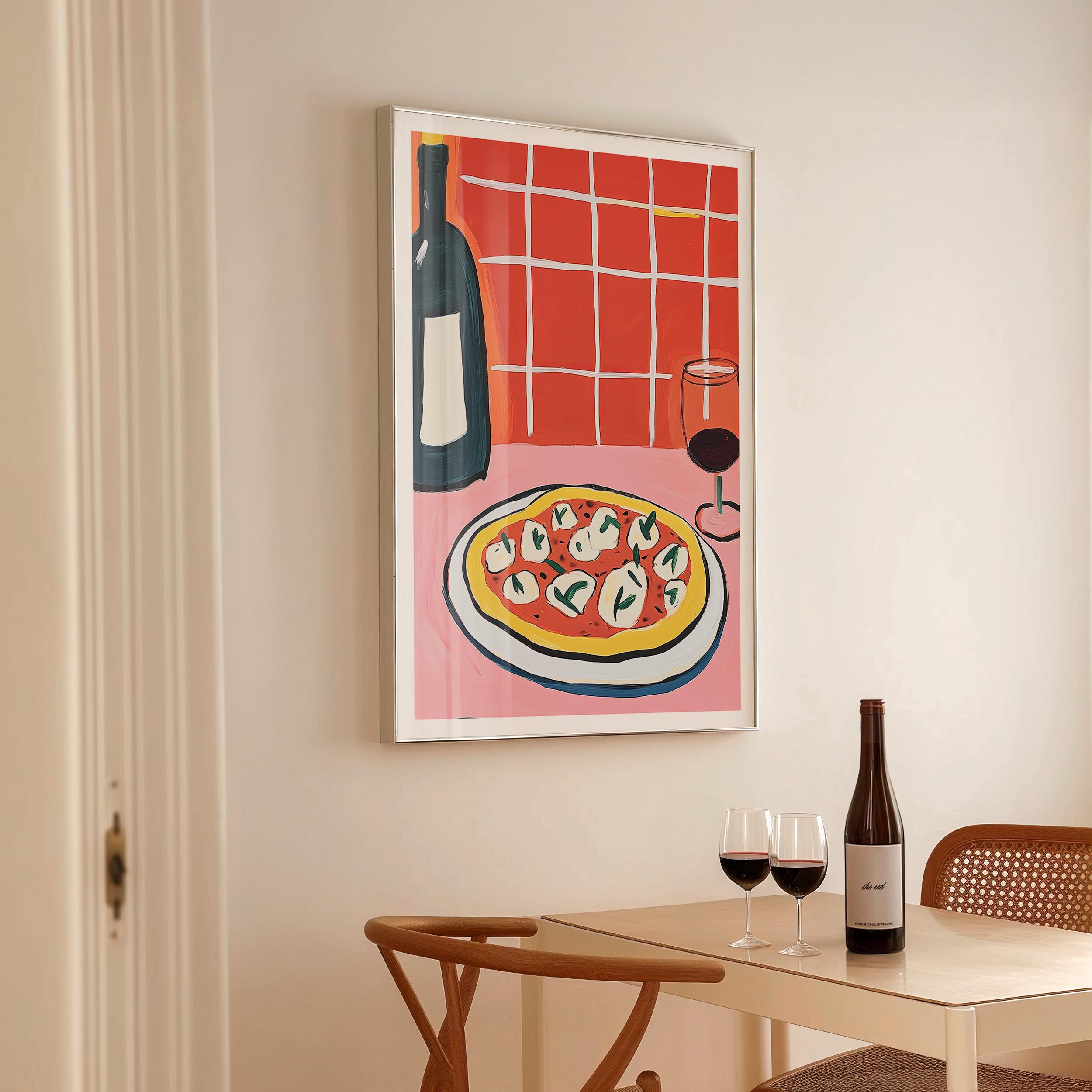 Pizza Napoletana Print: Italian Kitchen Wall Art, Aperitivo ...
