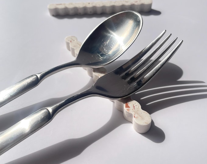 cutlery rest set of 2 | dots | choco chip